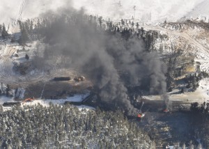 Derailment near Gogama, Ontario-Courtesy CBC & Todd Thomas